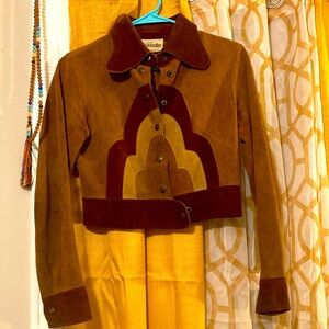 Vintage suede hippie jacket XS